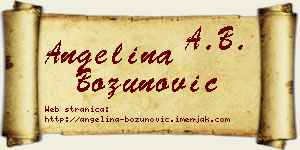 Angelina Božunović vizit kartica